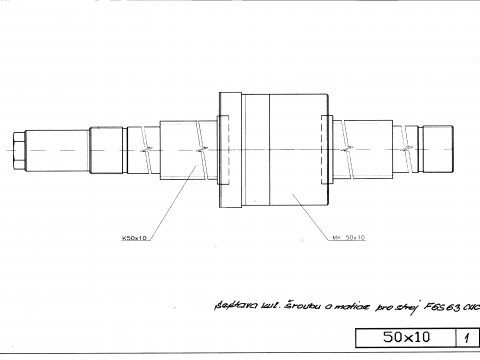 Sestava kuličk. šroubu a matice pro stroj FGS 63 CNC